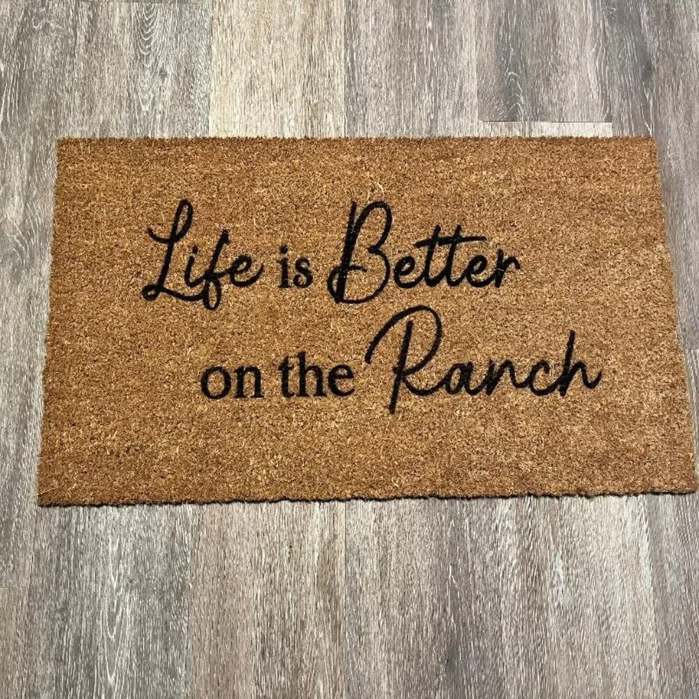 Life is Better on the Ranch decorative coir doormat